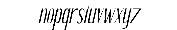 Qorvyn Thin Condensed Italic Font LOWERCASE
