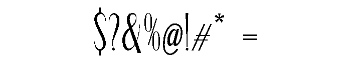 Qorvyn Thin Condensed Font OTHER CHARS