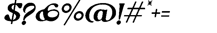 Qontra Italic Font OTHER CHARS