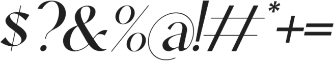 Qrada Italic otf (400) Font OTHER CHARS
