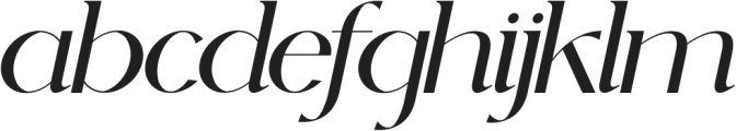 Qrada Italic otf (400) Font LOWERCASE