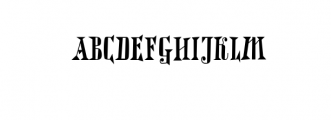 Qrankenstein. Hand Drawn Cyrillic Serif Font Font UPPERCASE