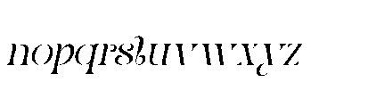Qris Magic Oblique Font LOWERCASE