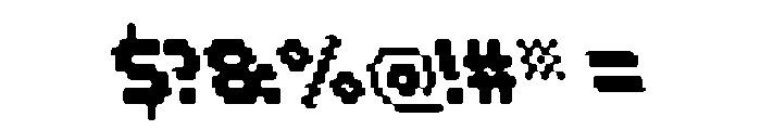 Quokka Glitch Left Font OTHER CHARS