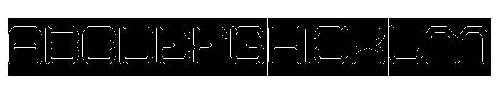 QUANTUM TECH-Hollow-Inverse Font UPPERCASE