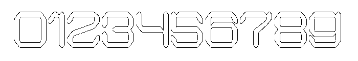 QUANTUM TECH-Hollow Font OTHER CHARS