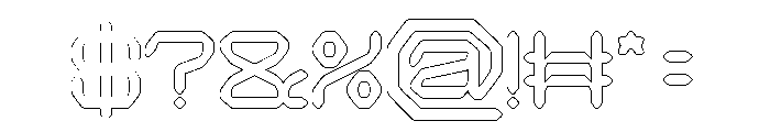 QUANTUM TECH-Hollow Font OTHER CHARS