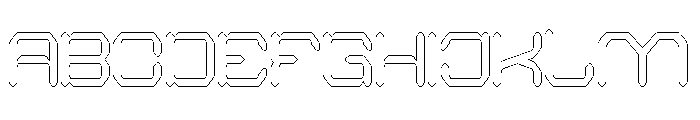 QUANTUM TECH-Hollow Font UPPERCASE