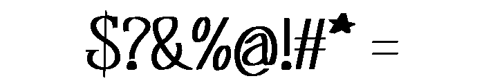 QUILL STROKE Font OTHER CHARS