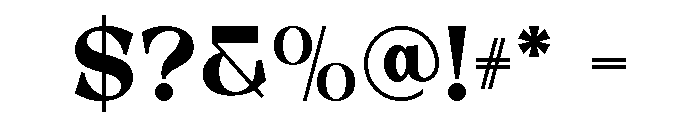QUISHE Font OTHER CHARS