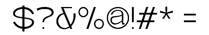 Quantro Sans Light Font OTHER CHARS