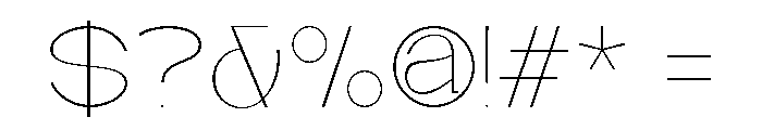 Quantro Sans Thin Font OTHER CHARS