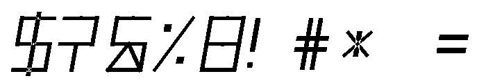 Quartz Signal Light Italic Font OTHER CHARS