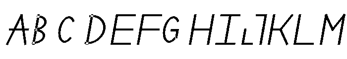 Quartz Signal Light Italic Font UPPERCASE