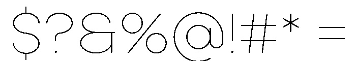 Quasar Text Font OTHER CHARS