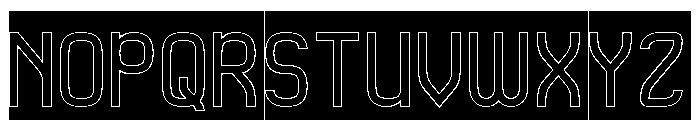 QueSera SERA-Hollow-Inverse Font UPPERCASE