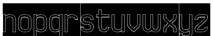 QueSera SERA-Hollow-Inverse Font LOWERCASE
