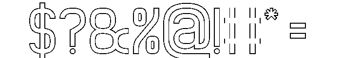 QueSera SERA-Hollow Font OTHER CHARS