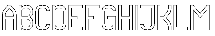 QueSera SERA-Hollow Font UPPERCASE