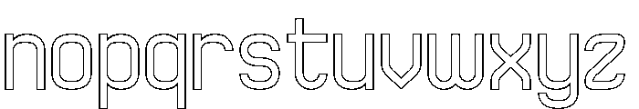 QueSera SERA-Hollow Font LOWERCASE