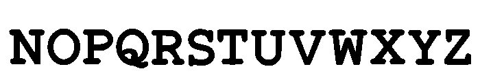 Queen Typewriter Regular Font LOWERCASE
