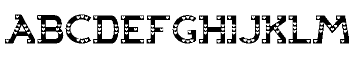 Queen of Hearts Slab Serif Regular Font UPPERCASE