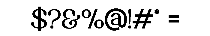 Queenia Regular Font OTHER CHARS