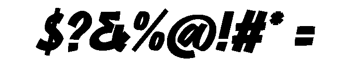 Quengo Slant Font OTHER CHARS