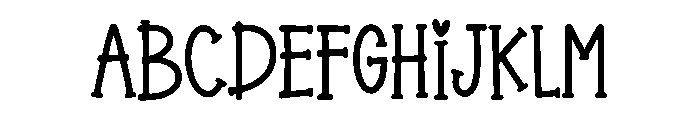 Quibbly Font UPPERCASE