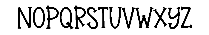 Quibbly Font UPPERCASE