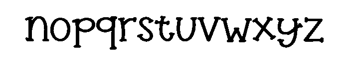 Quibbly Font LOWERCASE