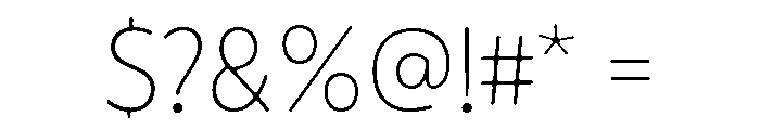 Quiby Thin Font OTHER CHARS