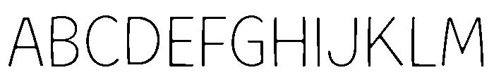 Quiby Thin Font UPPERCASE