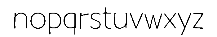 Quiby Thin Font LOWERCASE