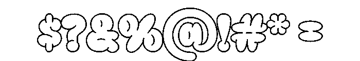 Quick Brisky Outline Regular Font OTHER CHARS