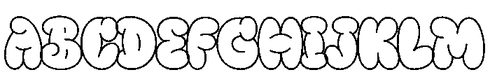 Quick Brisky Outline Regular Font UPPERCASE