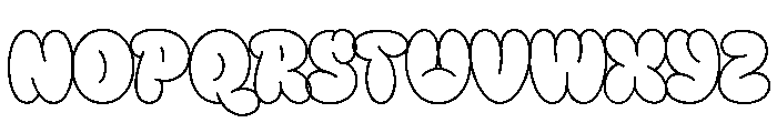 Quick Brisky Outline Regular Font UPPERCASE