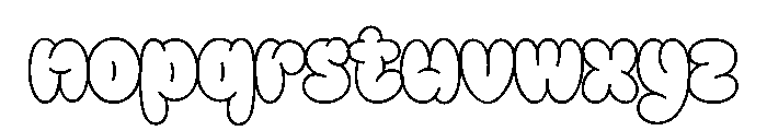 Quick Brisky Outline Regular Font LOWERCASE