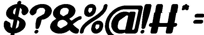 Quick Shot Bold Italic Font OTHER CHARS