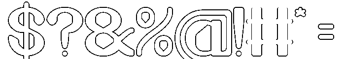 Quick Shot-Hollow Font OTHER CHARS