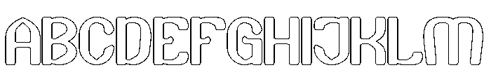 Quick Shot-Hollow Font UPPERCASE