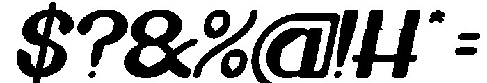 Quick Shot Italic Font OTHER CHARS