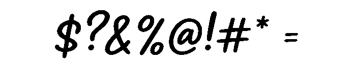 Quick Write Font OTHER CHARS