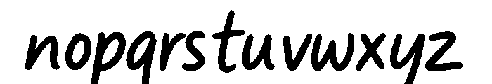 Quick Write Font LOWERCASE