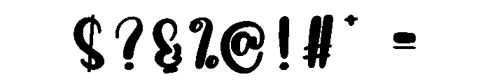 Quickly Signature Font OTHER CHARS