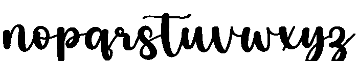 Quickly Signature Font LOWERCASE