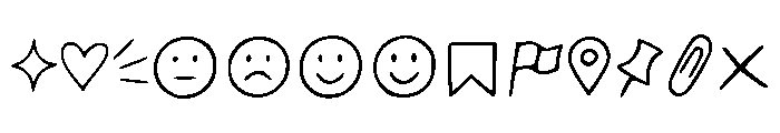 Quiet Notely Doodles Font UPPERCASE