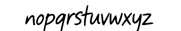 Quiet Notely Script Font LOWERCASE