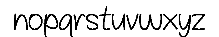 Quiet Routine Font LOWERCASE