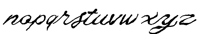 QuietStory-Script Font LOWERCASE